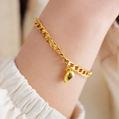 Pulseras de cadena con corazón magnético para 2