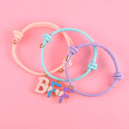 Pulseras BFF de Corazón para 3 Amigas